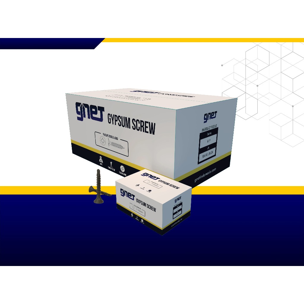 GYPSUM SCREW GNET ดั้งเดิม – ไม่แตกหักและกันสนิมได้อย่างง่ายดาย