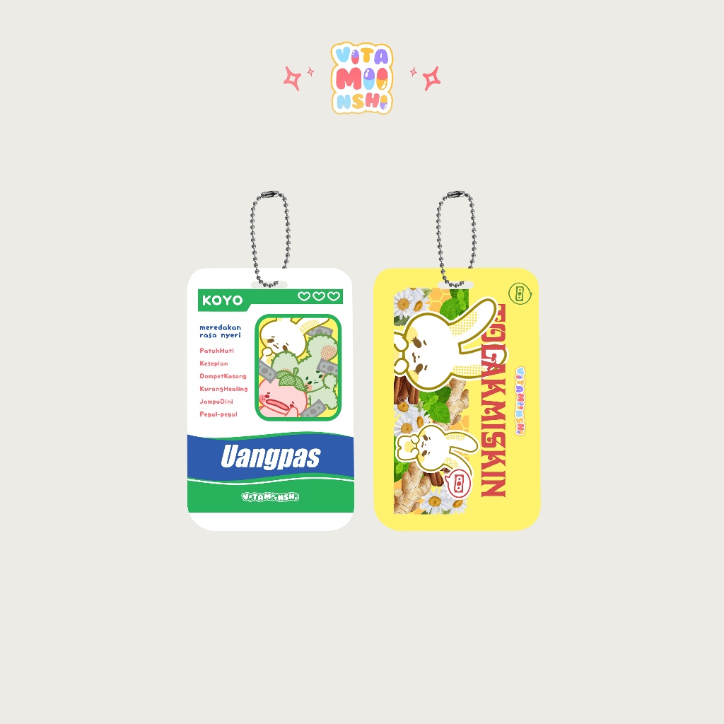 GANTUNGAN VAMIINSHHI Photo Card Holder Keychain / PC Photo ID Card Frame Keychain