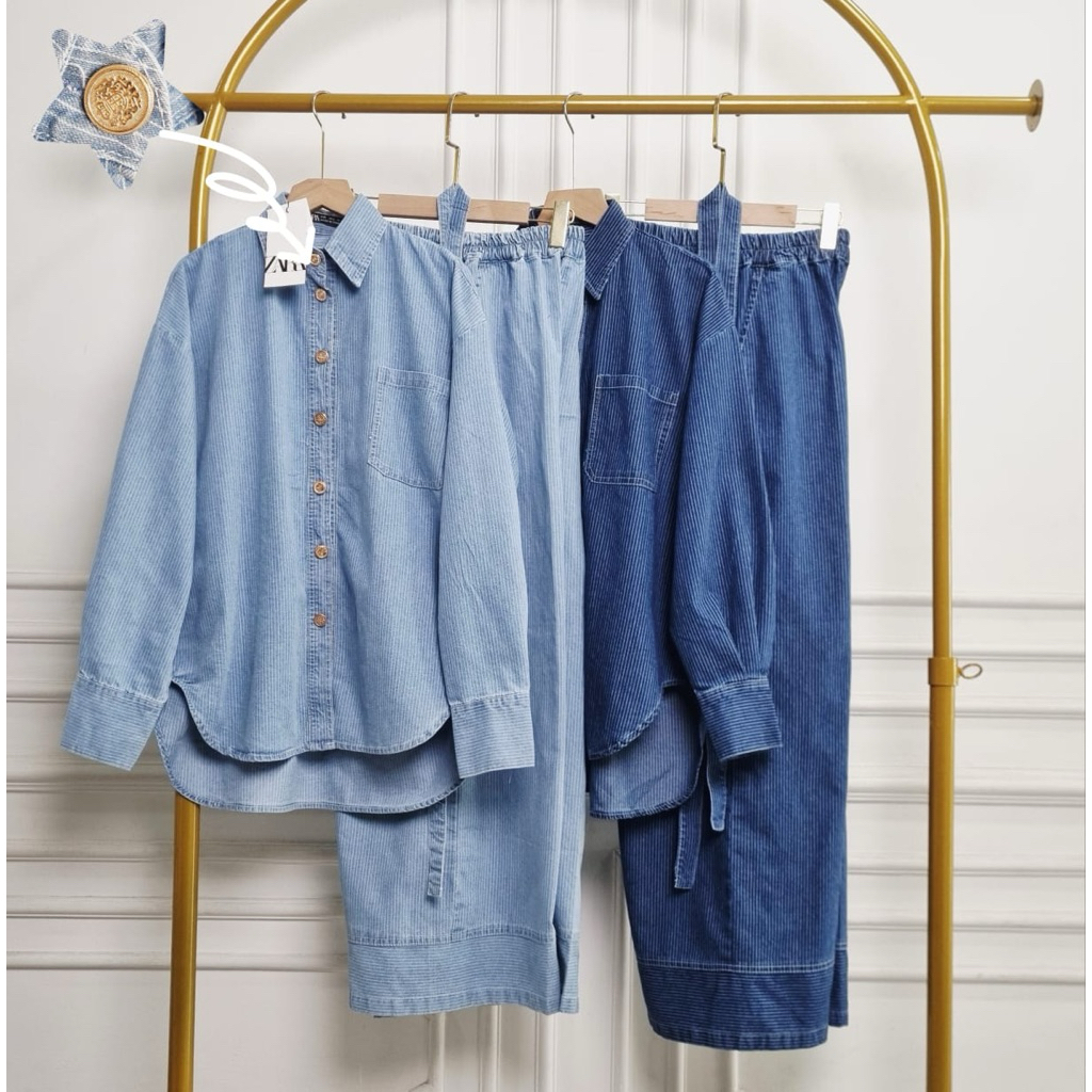 Z@RA JEANS STRIPE SET