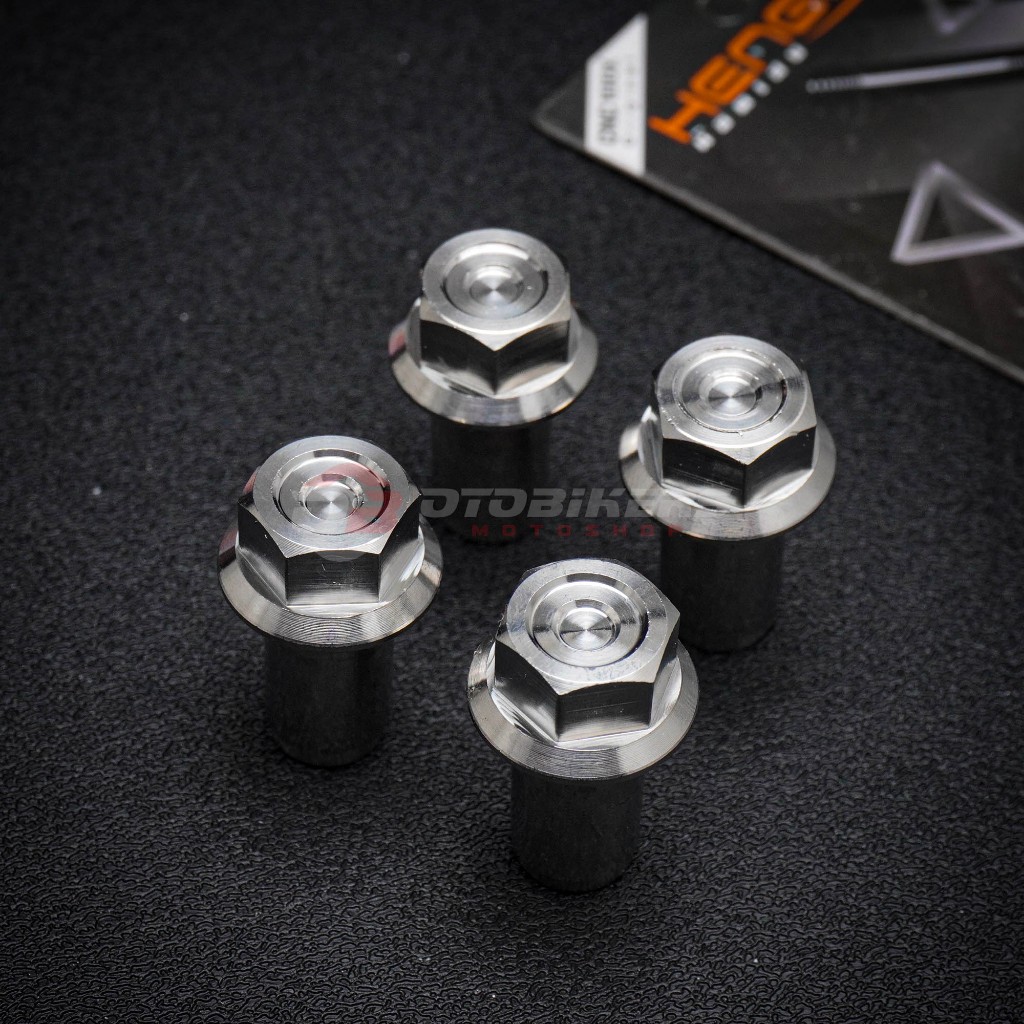 (SET 4pc) Mio / Wave Supra Modified 4V stainless Valve HEAD Block Bolt Nut HENG Original