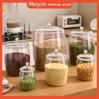 Megam Set Toples Makanan Lebaran 6PCS Kapasitas Besar | Toples Penyimpanan Ramadhan Elegan & Rapi HSB898