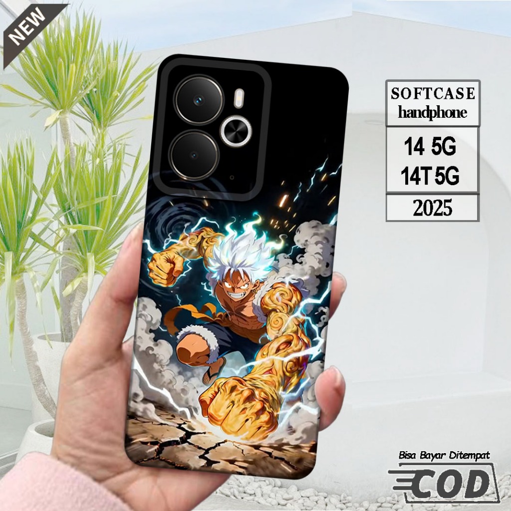 Silicone Realme 14 5G 2025 และ Case Realme 14T 5G 2025 _เคส ยืดหยุ่นสีดําใสยืดหยุ่น