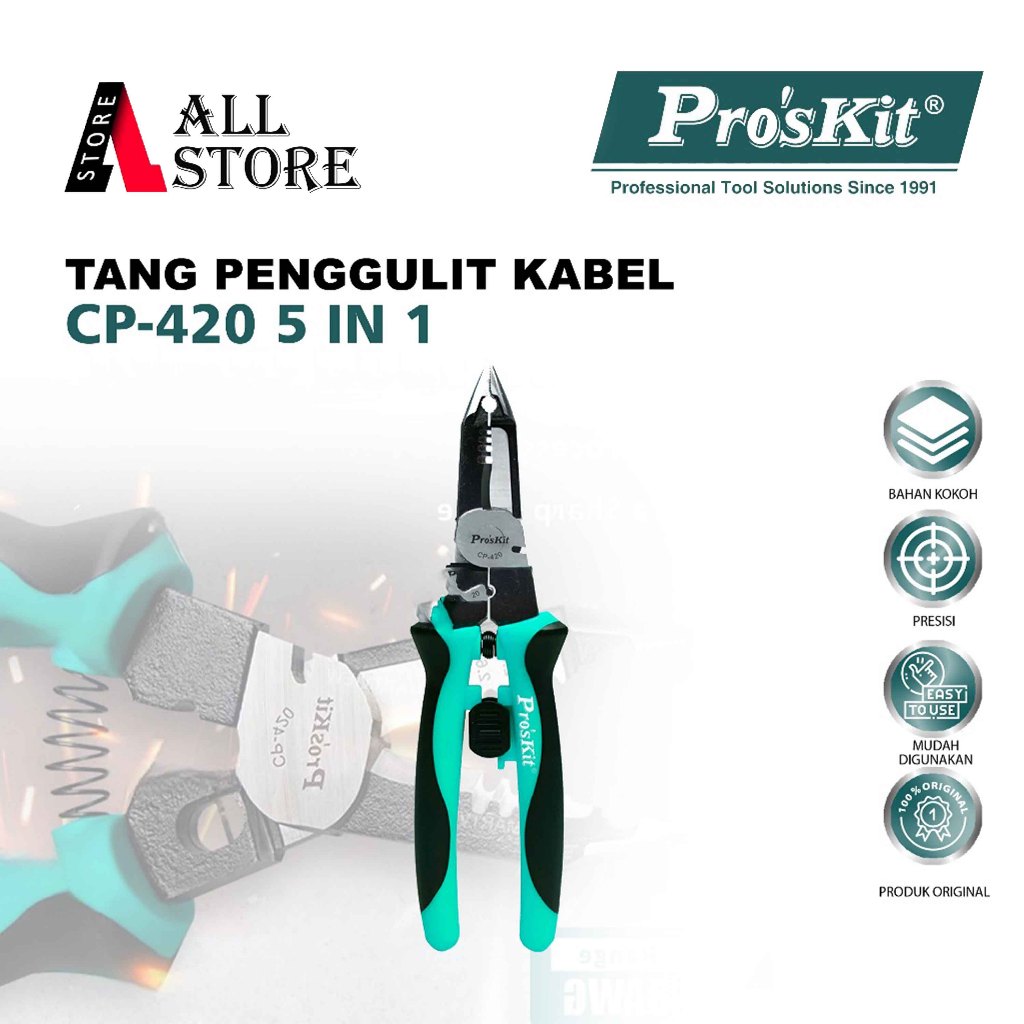 PRO NGYKIT CP-420 ORIGINAL 5 IN 1 CABLE STRIPING PLIERS - ORIGINAL PROBUNDLESKIT CP-420 MULTIFUNCTIO
