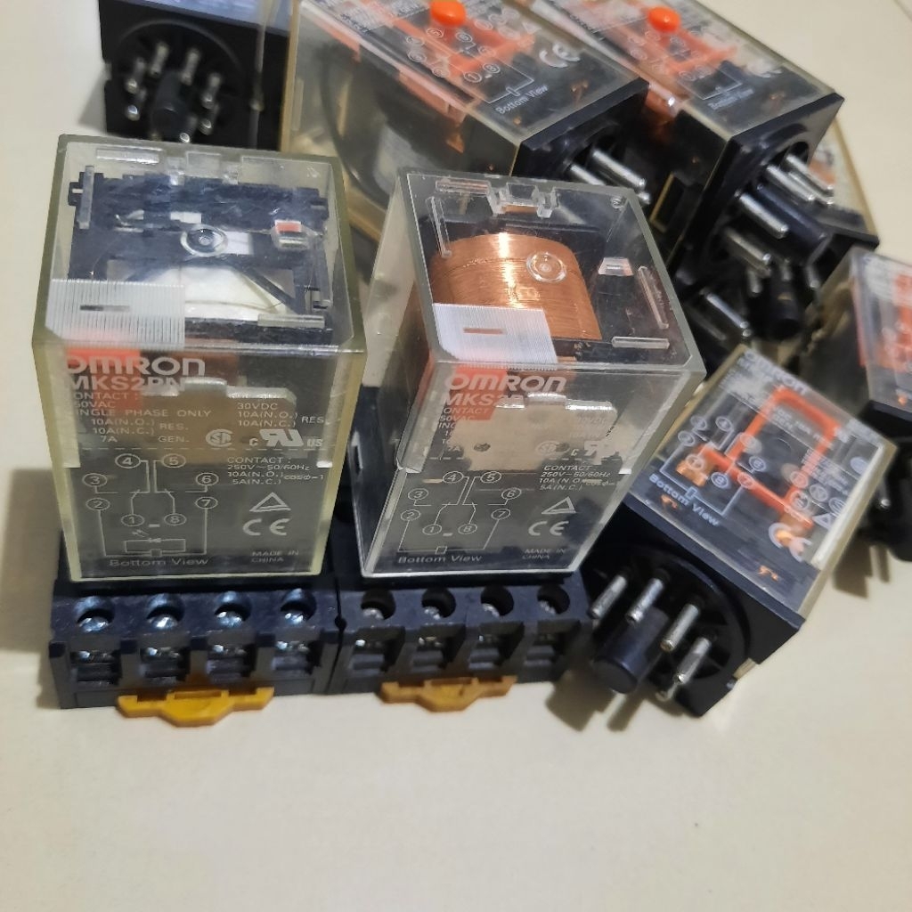 OMRON MK2S2P MK2P-I RELAY + SOCKET รีเลย์ omron mk2p ชุดซ็อกเก็ต