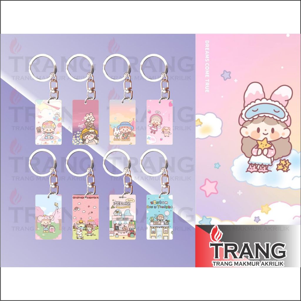 GANTUNGAN ZZoton พวงกุญแจอะคริลิค / พวงกุญแจอะคริลิค ZZoton