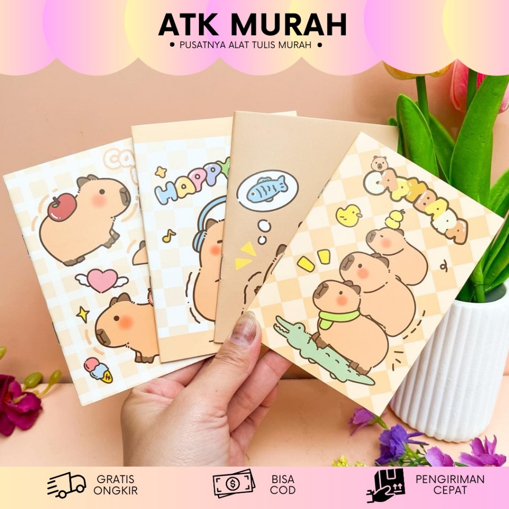 A7 มาตรฐาน CAPYBARA BOOK BK-211 NOTE BOOK CUTE DIARY BOOK GOOD OFFICE STATIONERY