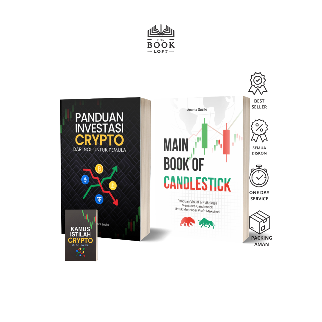 แพ็คเกจออมทรัพย์ Crypto: คู่มือการลงทุน Crypto & เชิงเทียน + Crypto Term Dictionary - Yash Media