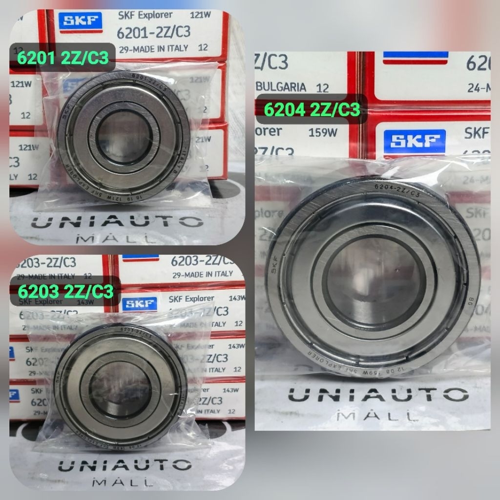 BEARING 6201 6203 6204 2Z/C3 IRON CAP SKF LAHAR MOTORCYCLE CAR ETC.