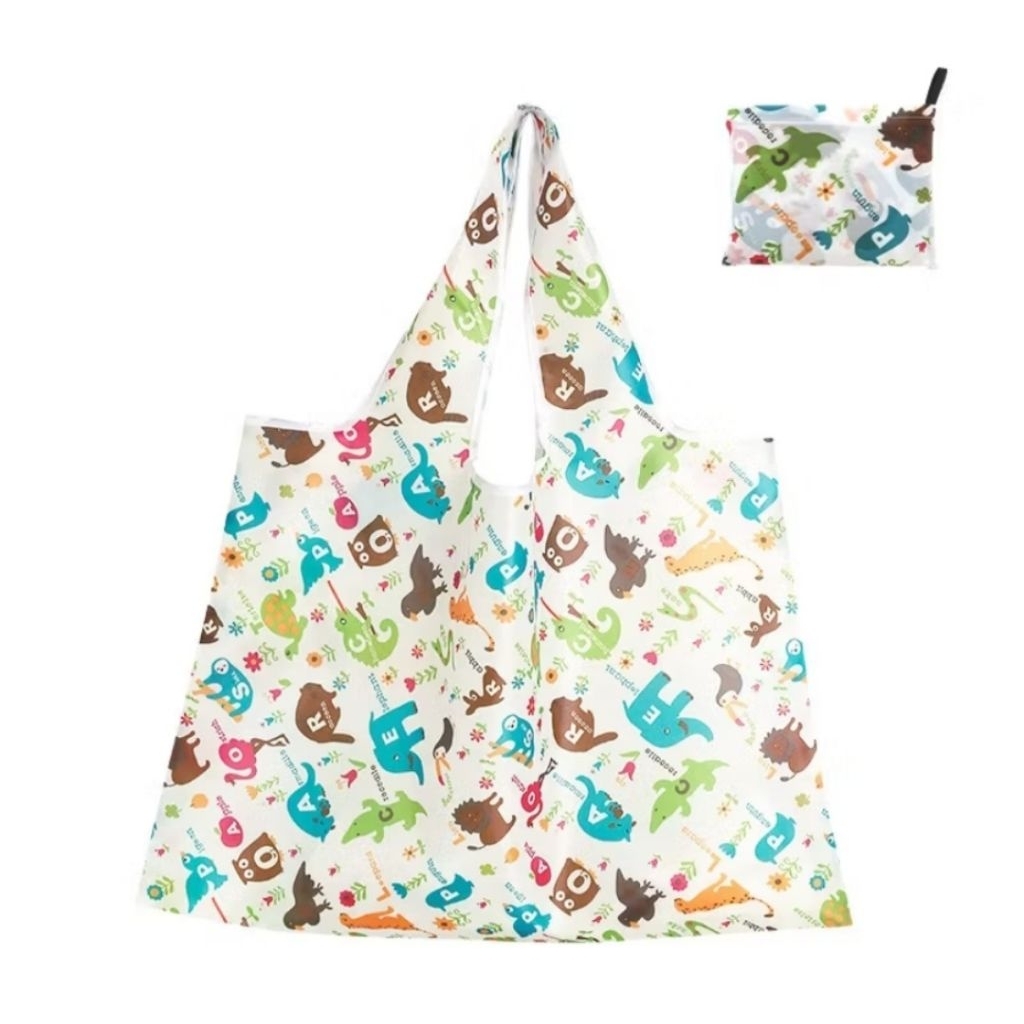 Eco Bag กระเป๋าช้อปปิ้งพับได้ช้างขาว