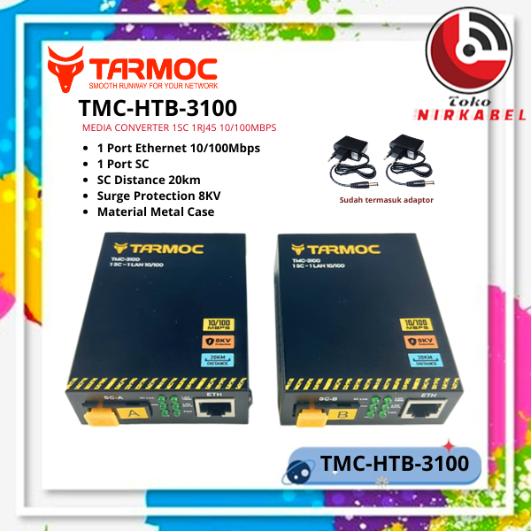 Tarmoc TMC-HTB-3100 Netlink HTB3100 1FO 1Lan 10/100|HTB 3100 1 SC 1 LAN ตัวแปลงสื่อโหมดเดียว