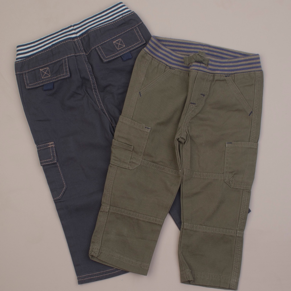 BOYS CARGO PANTS 9M 12M 18M 2T-5T กางเกงขายาวแบรนด์