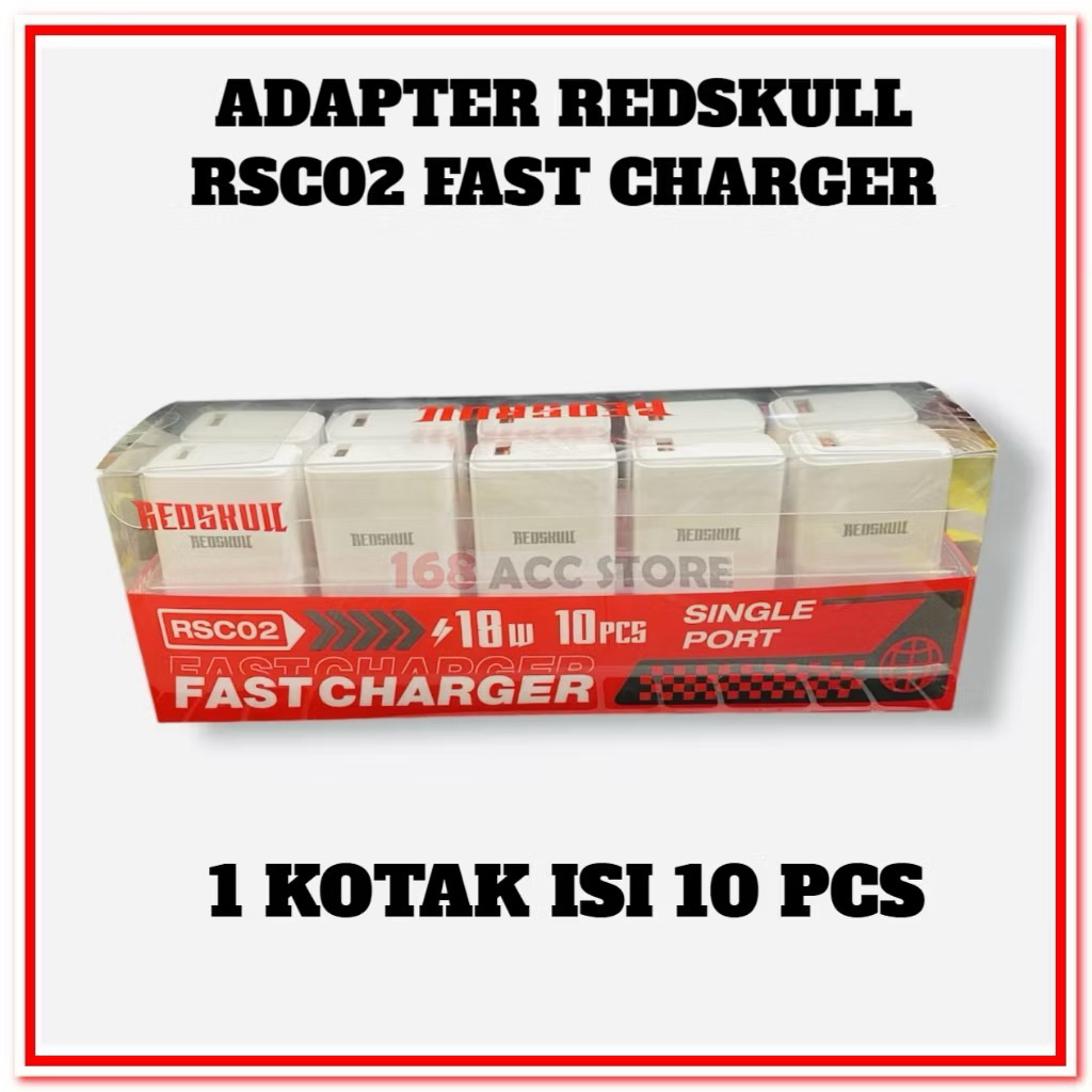 Redskull RSC01 / RSC02 Batok Charger Fast Charging 3A /2.4A USB เดี่ยว, 1 กล่อง
