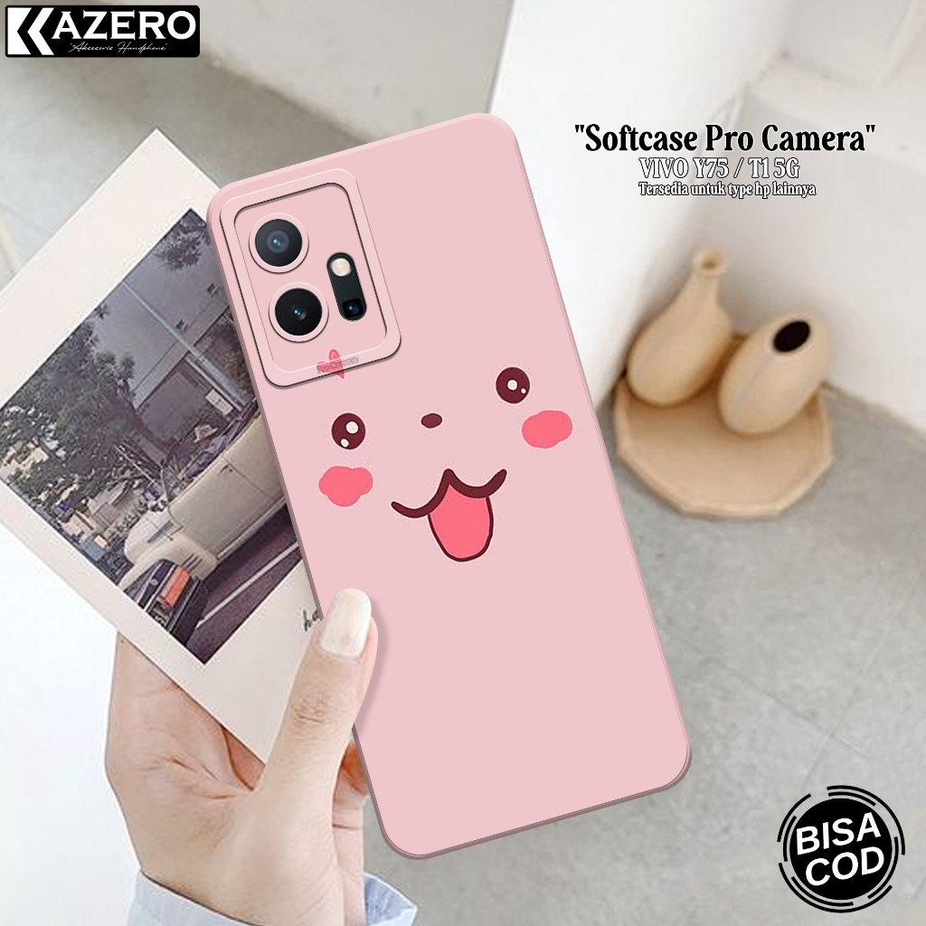 HP เคส VIVO Y75 / T1 5G ล่าสุด - เคสแฟชั่นการ์ตูน - เคส VIVO Y75 / T1 5G - เคสซิลิโคนกล้อง Pro - เคส