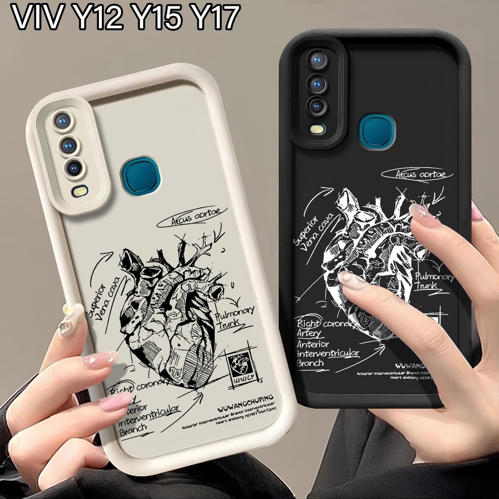 HP Vivo Y12 Y15 Y17 ปลอกยางโทรศัพท์ทุกประเภท - Vivo Y12 Y15 Y17 นูน Softcase - เคสโทรศัพท์สําหรับ Vi