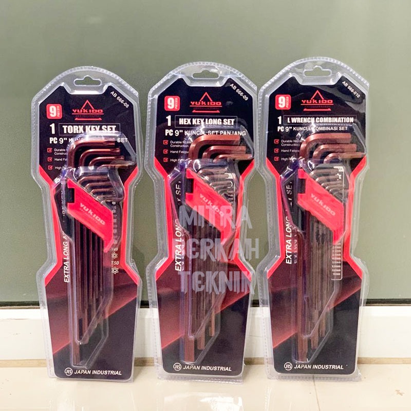STAR L Key 1 ชุด 9 ชิ้น Star Hex Key 9 ชิ้น Long Star L Key YUKIDO