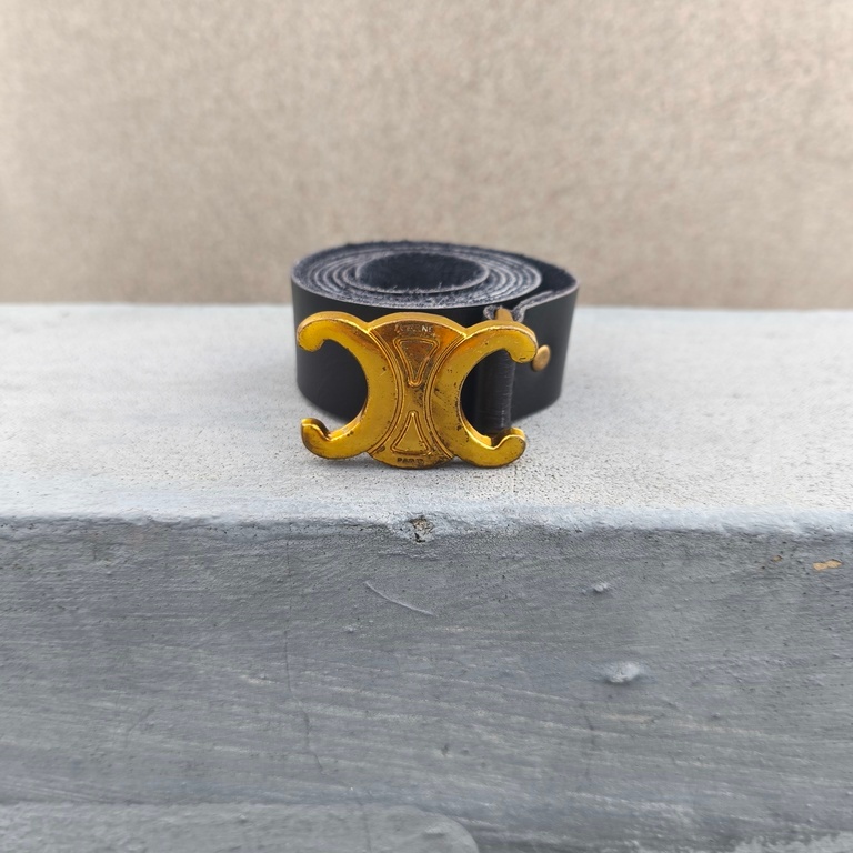 CELINE เข็มขัด หัวเข็มขัด หัวเข็มขัด หัวเข็มขัดวินเทจที่สอง เซลีน หัวเข็มขัด