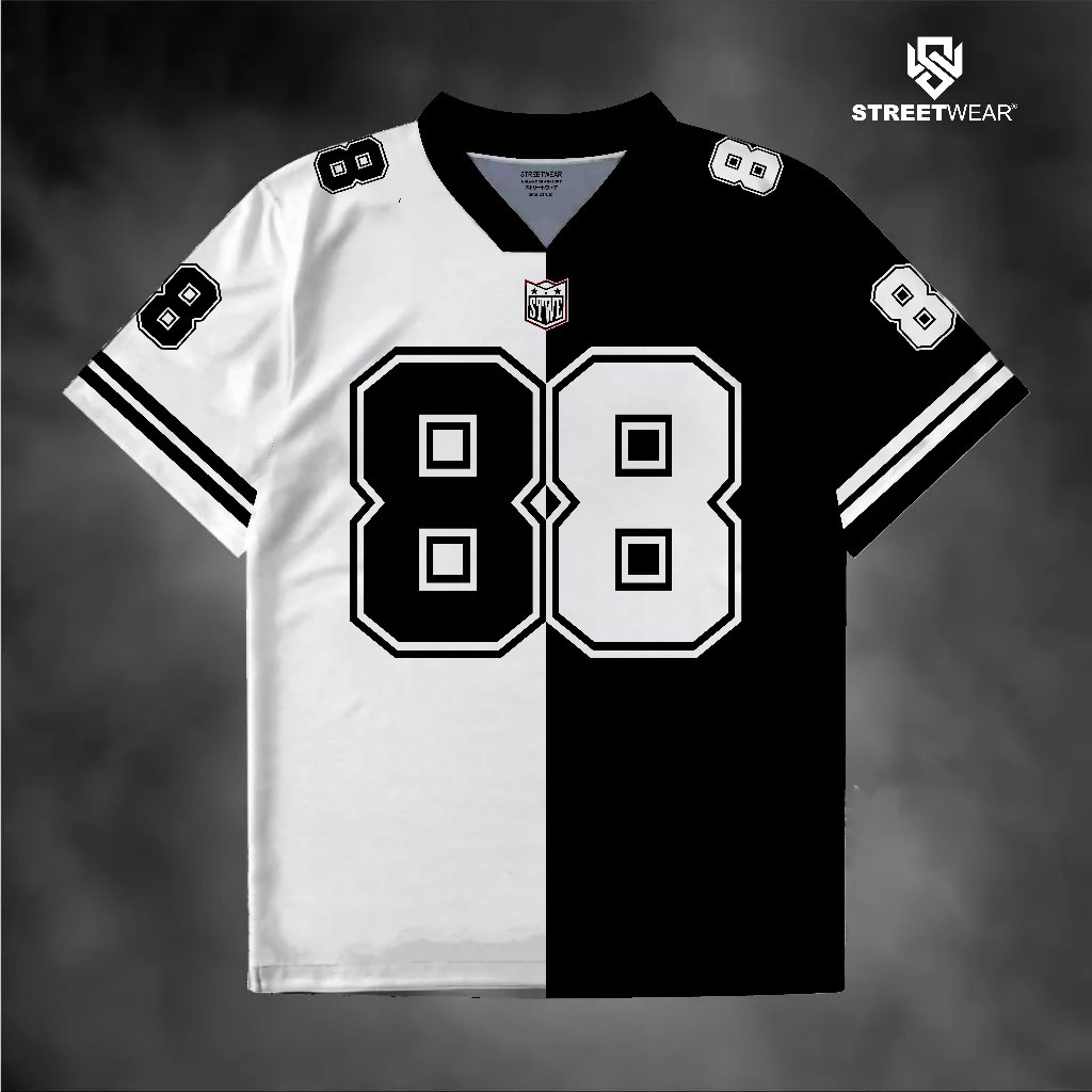 STREETWEAR WHITE JERSEY 88 DRYFIT JERSEY VINTAGE JERSEY