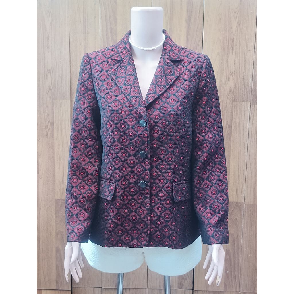 MERAH เบลเซอร์ลาย Maroon PREL0v. รหัส: PL 564