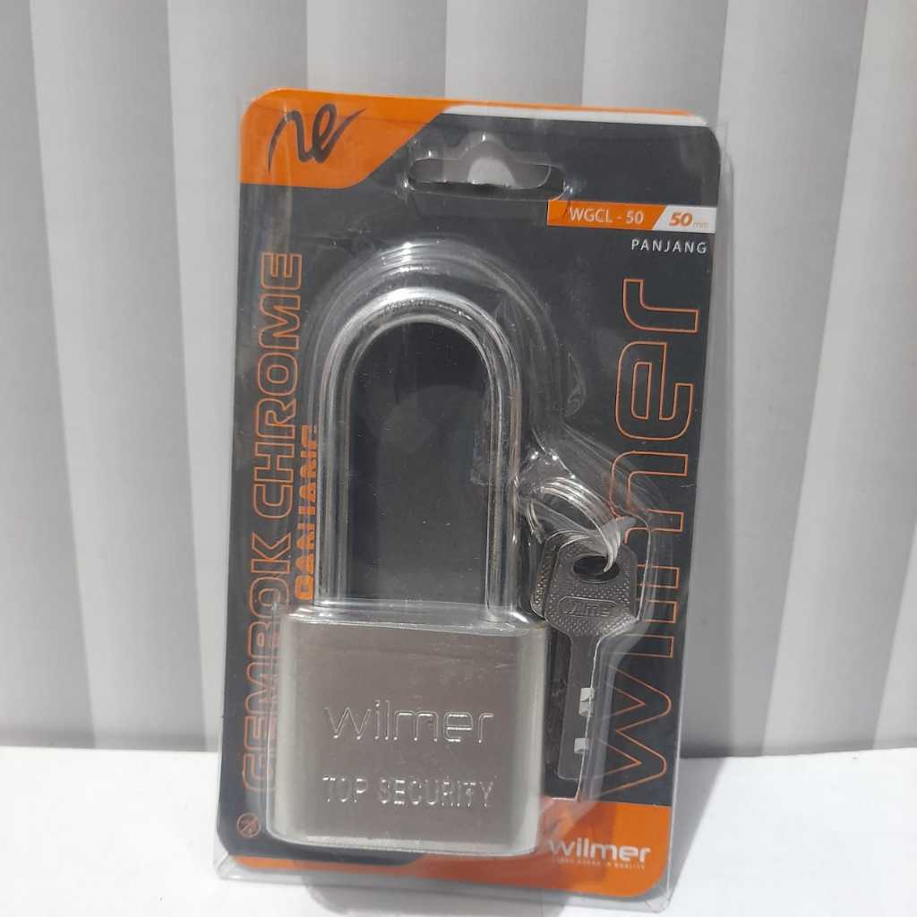 กุญแจคอยาว 50 มม. / 50 มม. กุญแจ Chrome Square / กุญแจ Wilmer STD 50 มม. / รั้ว Canker