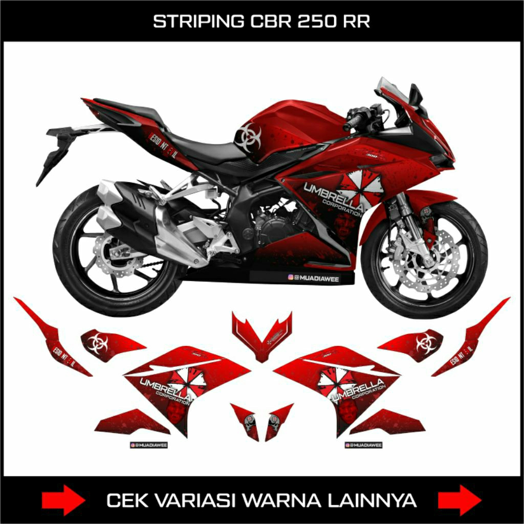 สติ๊กเกอร์แถบแต่ง Honda Cbr250rr
