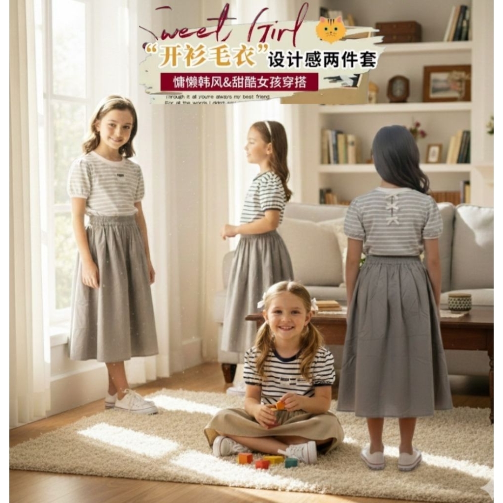 PJ01 OVERSEAS BKK SKIRT SET SIZE 120-160