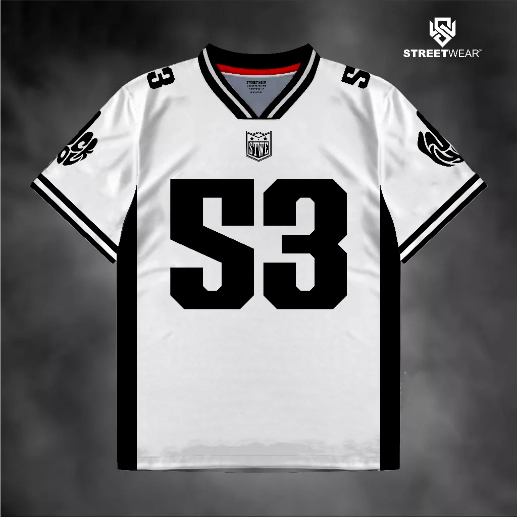 STREETWEAR JERSEY NUMBER 53 JERSEY VINTAGE JERSEY DRYFIT ALLSEASION JERSEY
