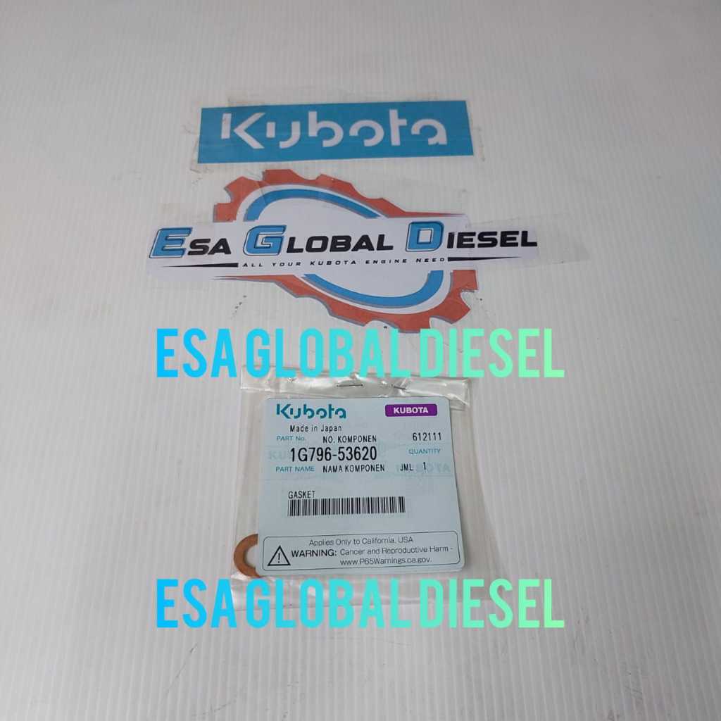 GASKET NOOZLE KUBOTA D1703 DI (DIRECT INJECTION), D1803 DI, V2203 DI, V2403 DI, V2607 DI, V3300 DI, 
