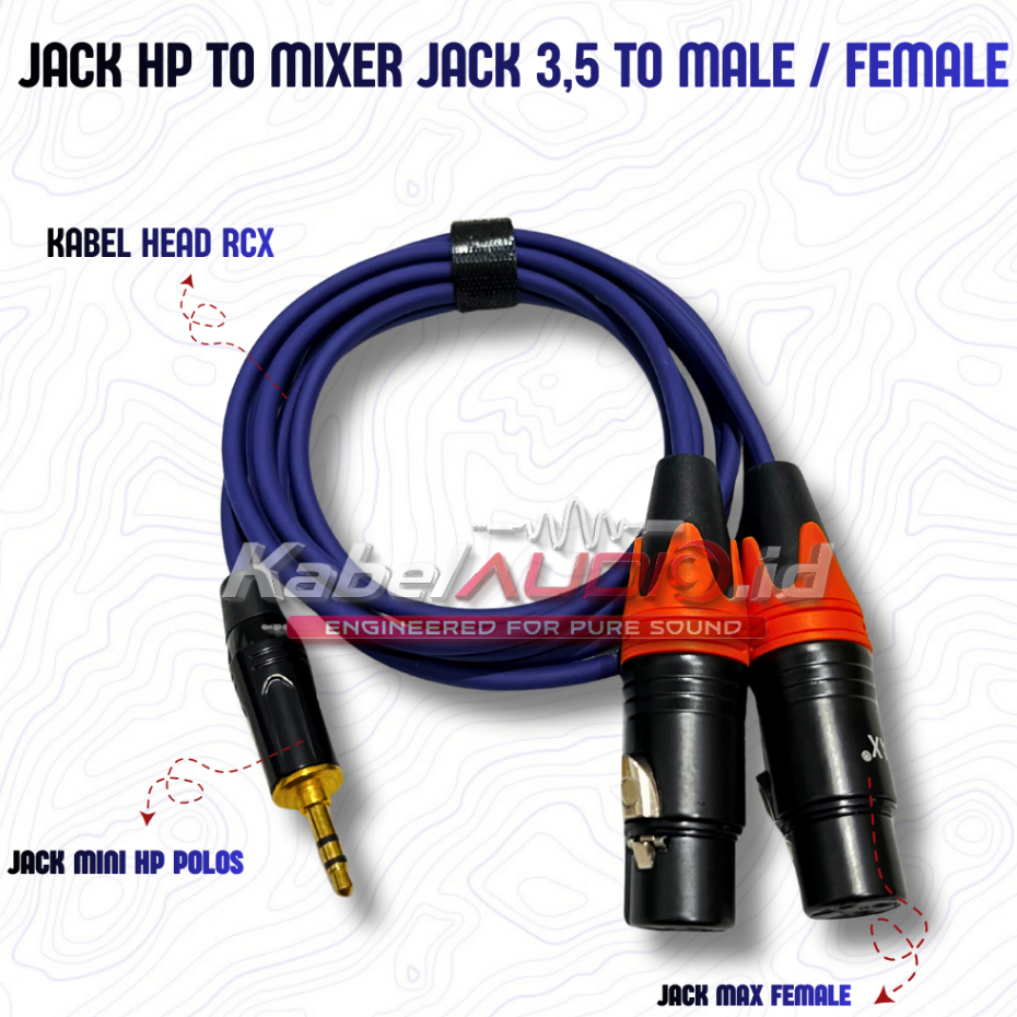 JACK HP 3.5 GEISLER เป็น DUAL CANON หญิง MAX JACK INPUT AUDIO HP เป็น MIXSER ETC.