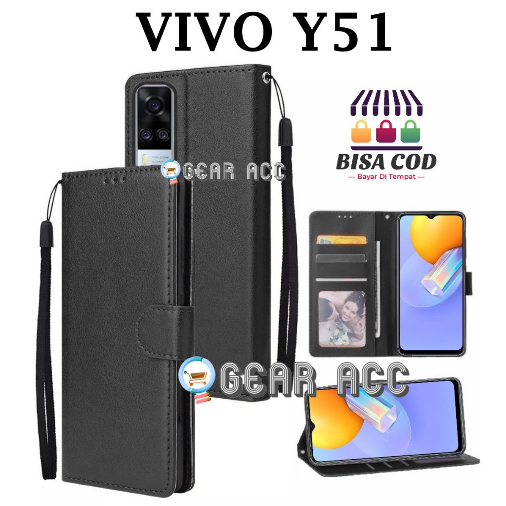 VIVO Y51 FLIP LEATHER CASE PREMIUM - FLIP WALLET CASE LEATHER สําหรับ VIVO Y51 - WALLET CASE | FLIP 