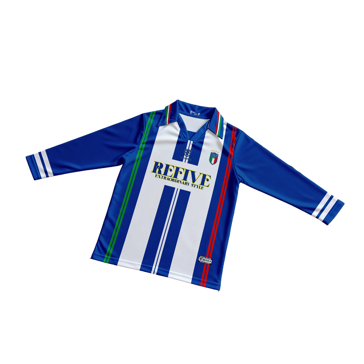 Refive- Jersey เสื้อแขนยาววินเทจ Retro Italy สําหรับผู้ชายและผู้หญิงเสื้อพรีเมี่ยมลําลอง/สตรีทแวร์