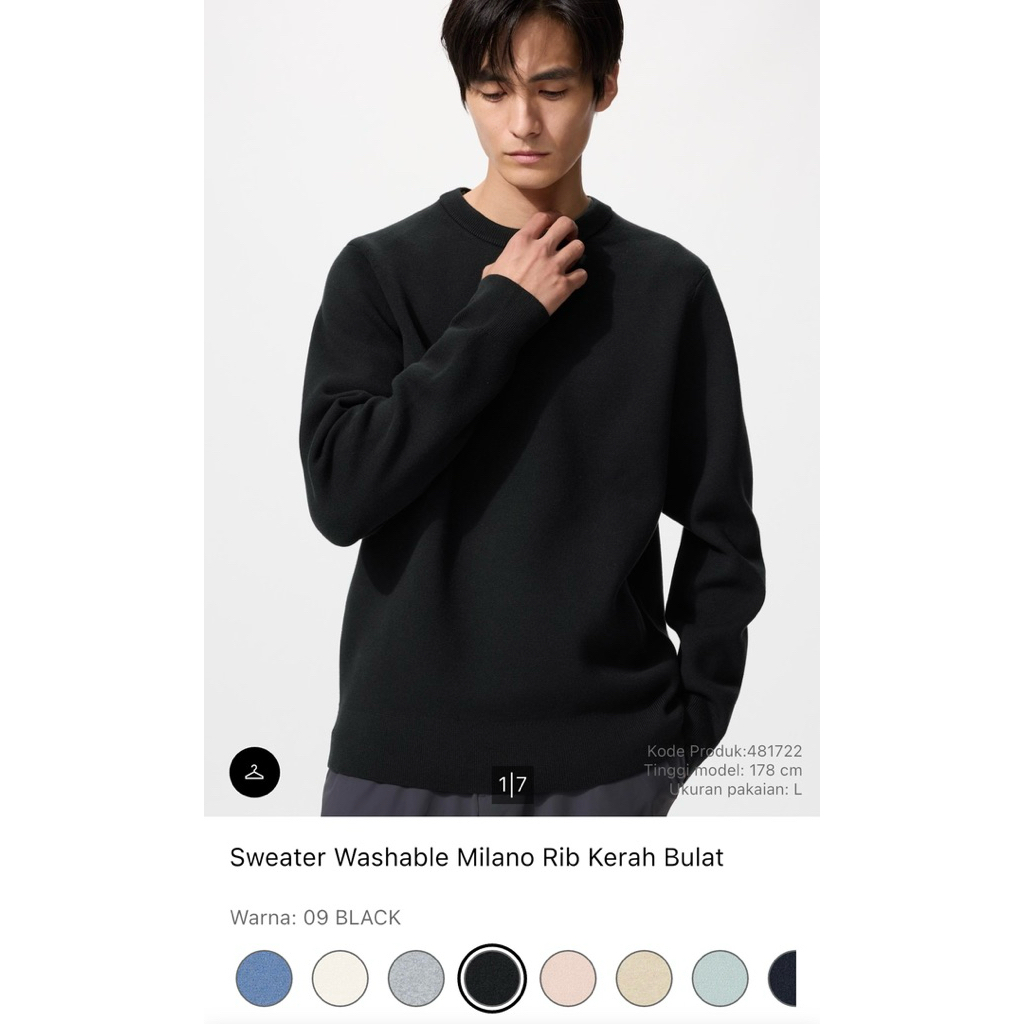UNIQLO WASHABLE MILANO KNIT