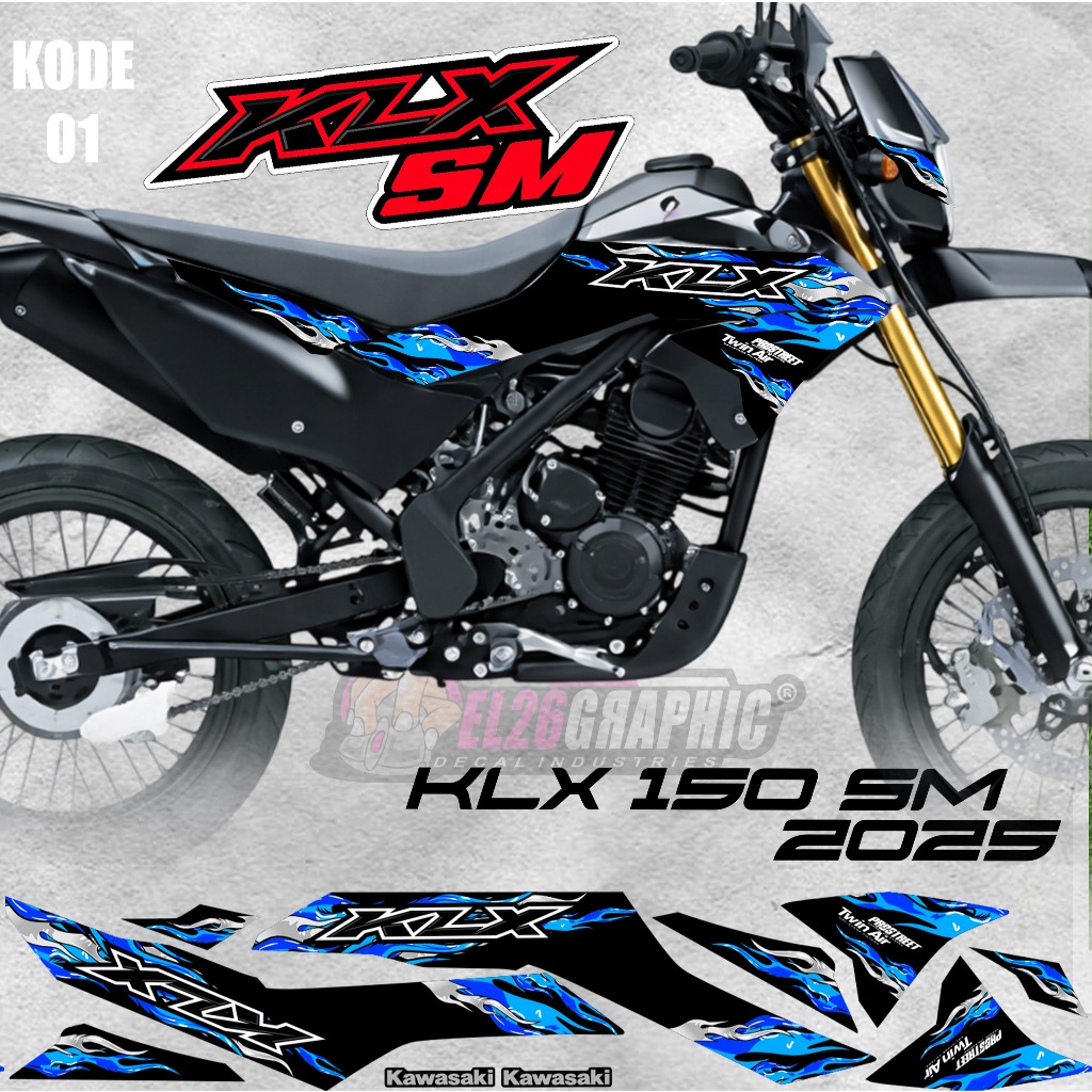 01 STRIPING STICKER KLX 150 SM-STRIPING STICKER KLX 150 SM