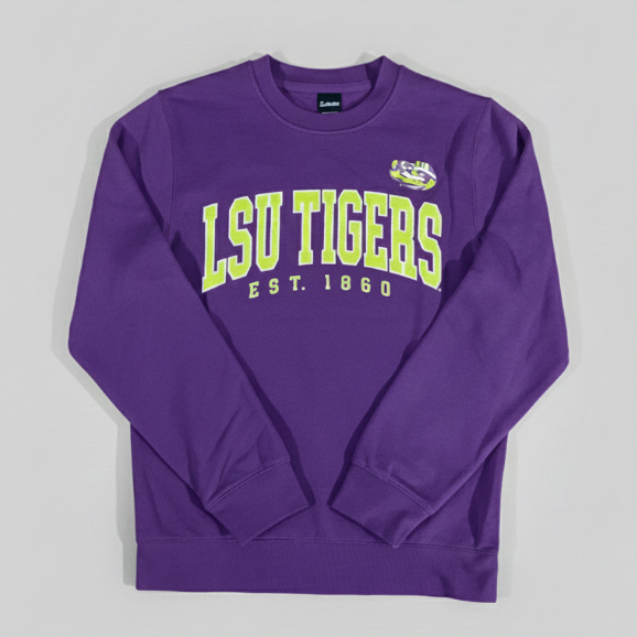 [CPT-12] C*ptivating College "LSU Tigers" Crewneck Men | คอลูกเรือผู้ชาย