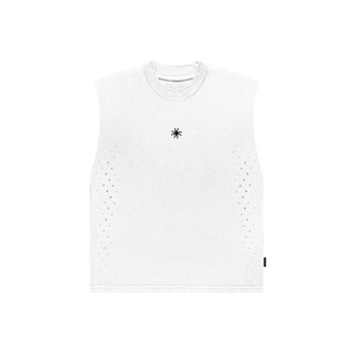 HLWN Running Unisex Boxy Muscle Tee สีขาว - คลาสสิค