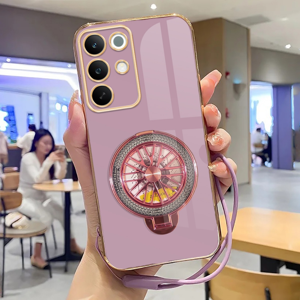 Realme C85 Pro Soft Case Stand Holder Ring Fun Silicone Luxury Plating