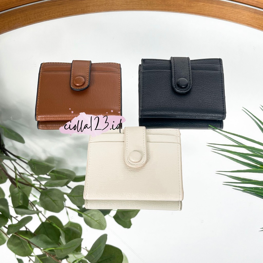 CK043 CK SNAB CARD HOLDER FOLDING CARD WALLET - กระเป๋าสตางค์ผู้หญิง FREE BOX AND DUSTBAG
