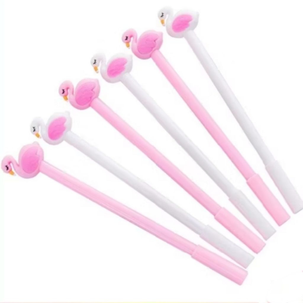 Flamingo Character Pen / Cute Stork Character Gel Pen School Stationery Etc.