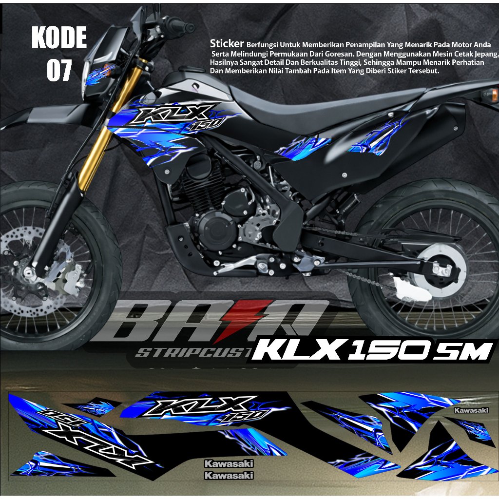 สติ๊กเกอร์ 07 STRIPING KLX 150 SM-STRIPING สติ๊กเกอร์ KLX 150 SM