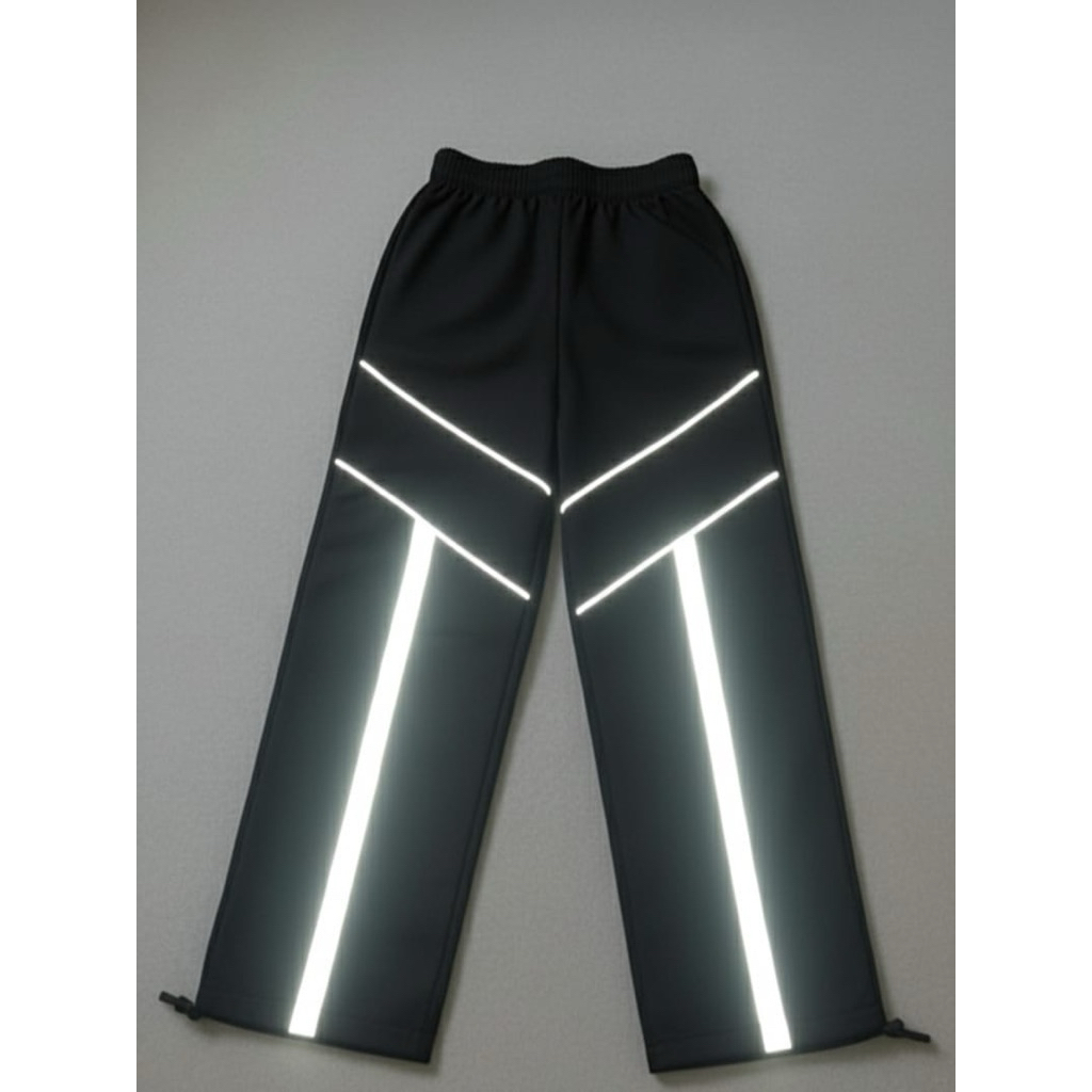 กางเกงแทรคบอร์ดขากว้างสะท้อนแสง BAGGY PANTS เด็กร่มชูชีพอายุ 4-15 ปี light up PANTS