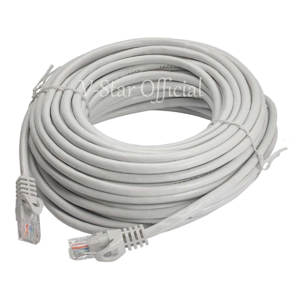 25 เมตร Cat 6 UTP RJ45 Smart TV Android Wifi Cable พร้อมใช้งาน รับประกัน 3 ปี