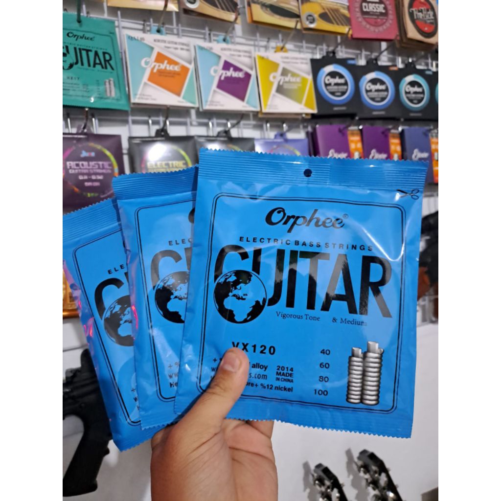 ORPHEE VX120 ORIGINAL FULLSET 4 STRING ELECTRIC BASS GUITAR STRINGS / ORIGINAL ORPHEE BASS ELECTRIC 