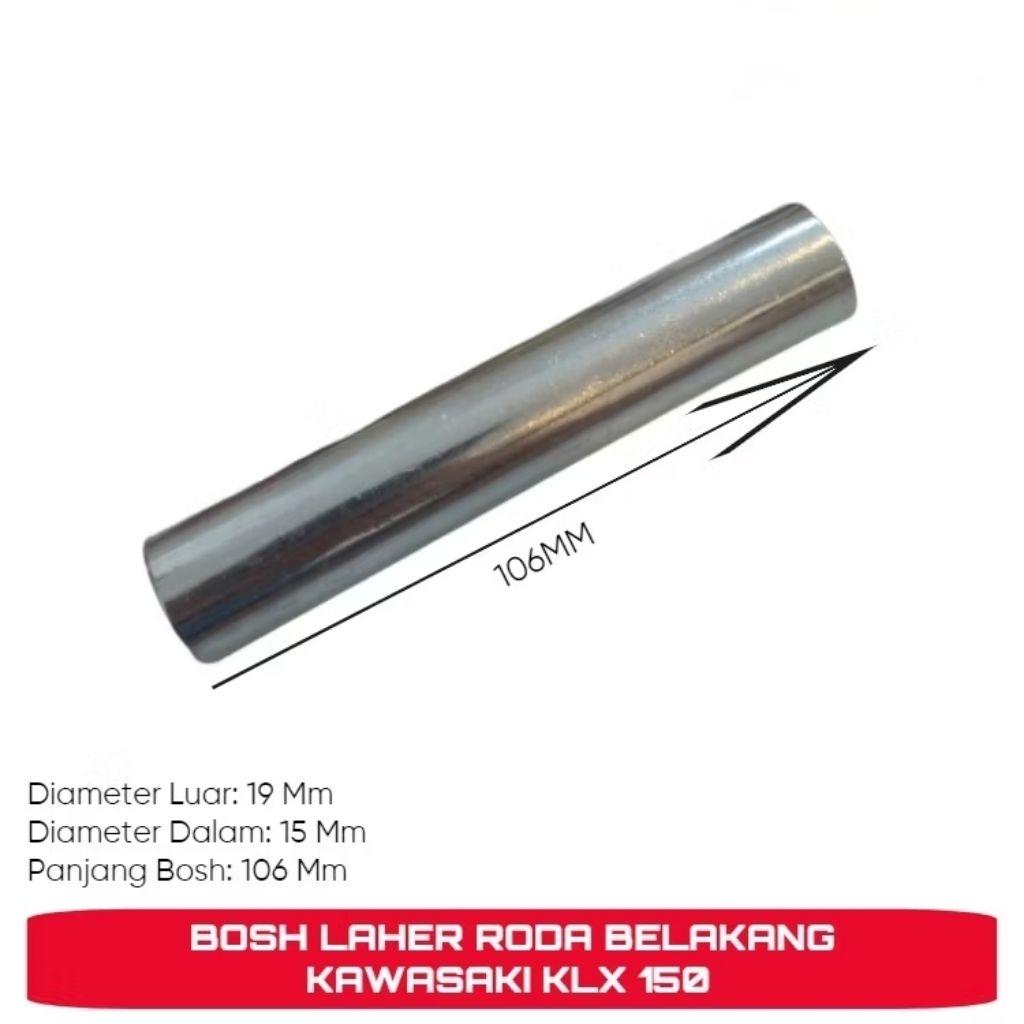 Bosh Bos Bushing เพลาแบริ่งล้อหลัง KLX 150 L KLX150 D Tracker Dtracker ETC หนา/Bosh ด้านหลังกลองเพลา