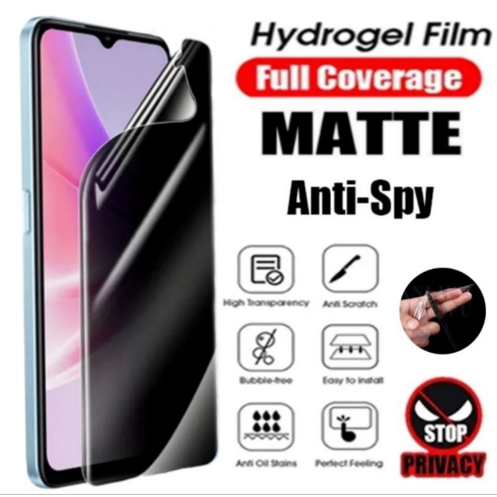 LAYAR HYDROGEL ANTI SPY MATTE / PRIVACY (SAMSUNG) M01 CORE M02s M04 M05 M06 M10S M11 M12 M13 4G 5G M