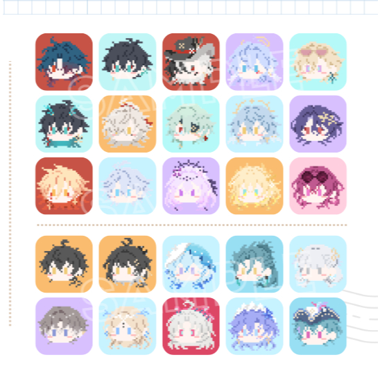 ลิลเซ | พวงกุญแจปุ่มกด Wuthering Waves