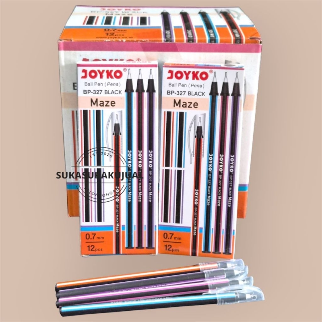 ปากกา Joyko BP-327 Maze 0.7 มม. พร้อมหมึกสีดํา