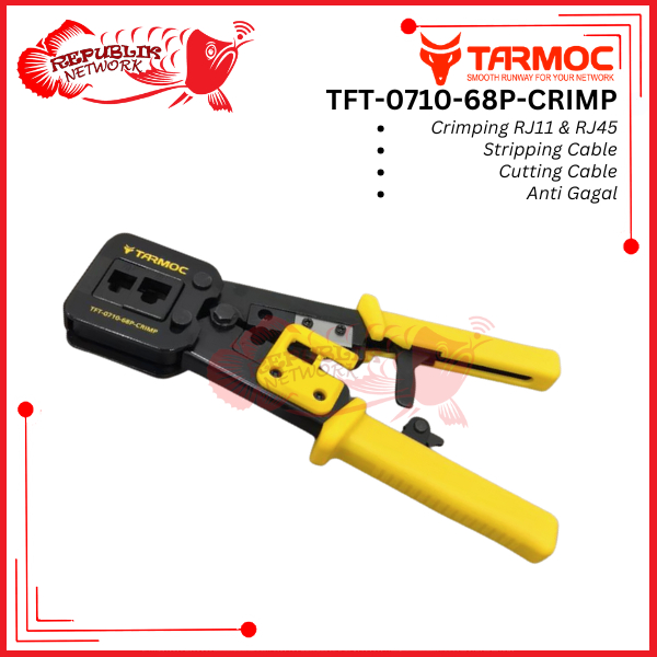 Tarmoc TFT-0710-68P-CRIMP | RJ45 EZ CURLING PLIERS ANTI-FAIL CAT5E CAT6 CRIMPING TOOL LAN RJ45 - ANT