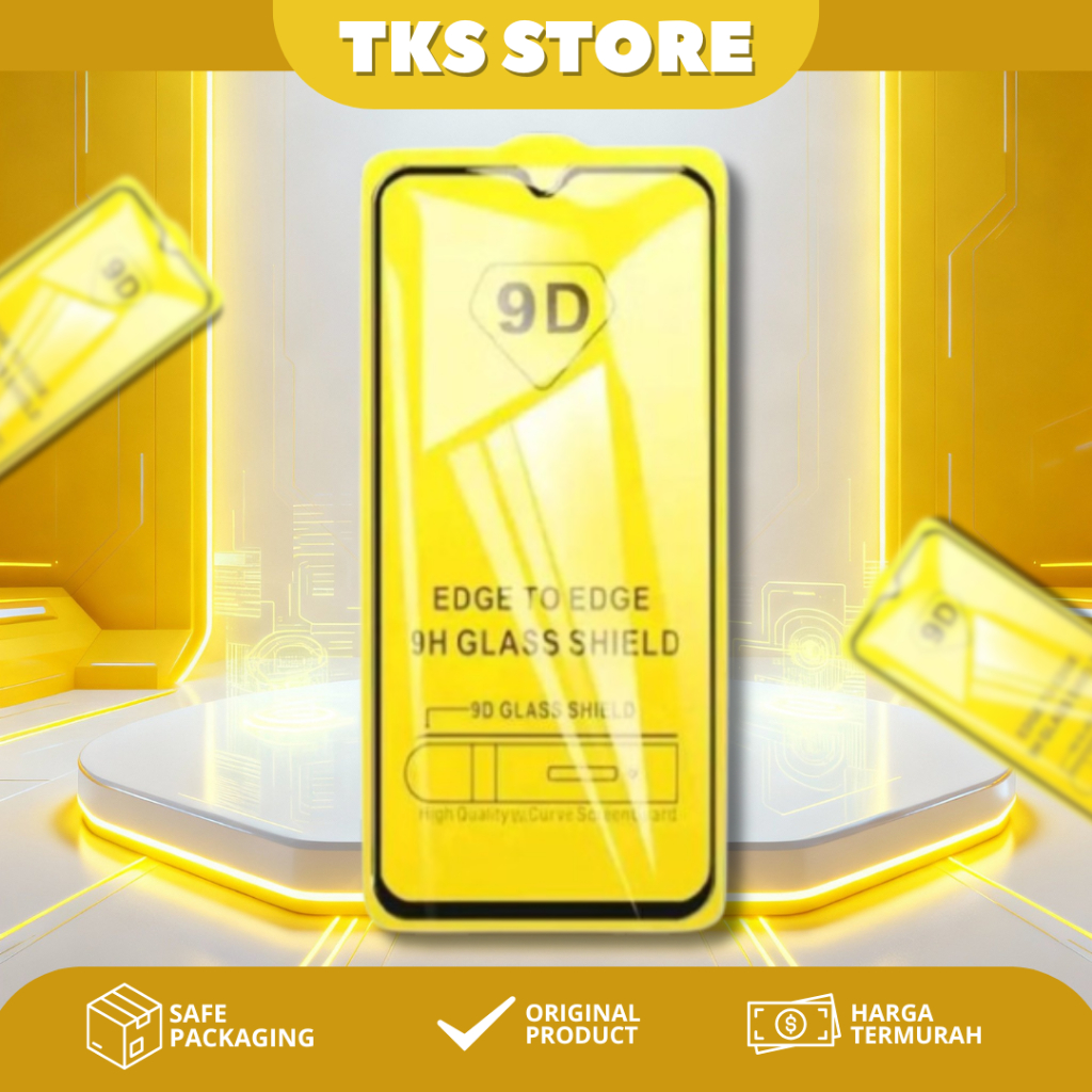 LAYAR TG กระจกนิรภัย Anti-Scratch Full Glass Screen Protector 9D Oppo A1k/A15/A15s/A16/A16k/A16E/A17