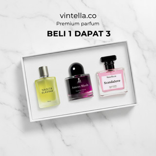 Beli 1 Dikirim 3 Parfum Vintella.co Nagita,Amora blush,Scandalove Eau De Parfume 35ml Tahan Lama