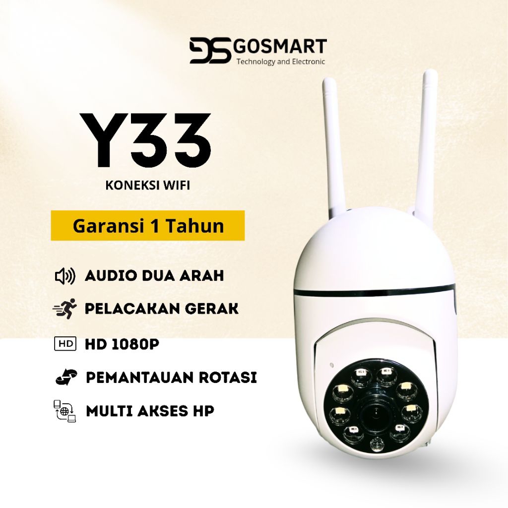 กล้องวงจรปิด V380PRO Y33 PTZ ROTATING CONNECTION WIFI INFRARED LAMP กล้องวงจรปิด