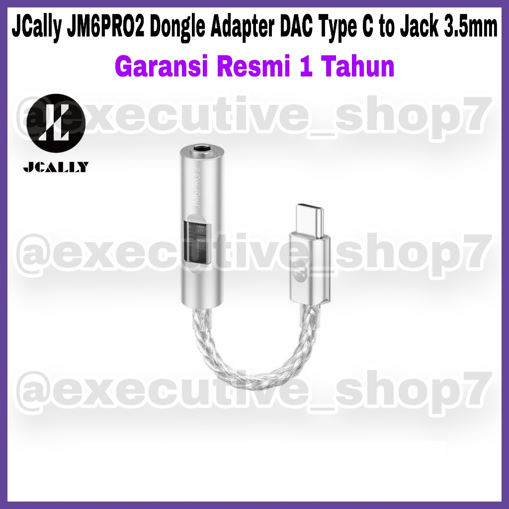 JCally JM6PRO2 Dongle Adapter DAC Type C ถึงแจ็ค 3.5 มม. - รับประกันอย่างเป็นทางการ 1 ปี